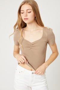 Unfazed Short Sleeve Sweater Crop