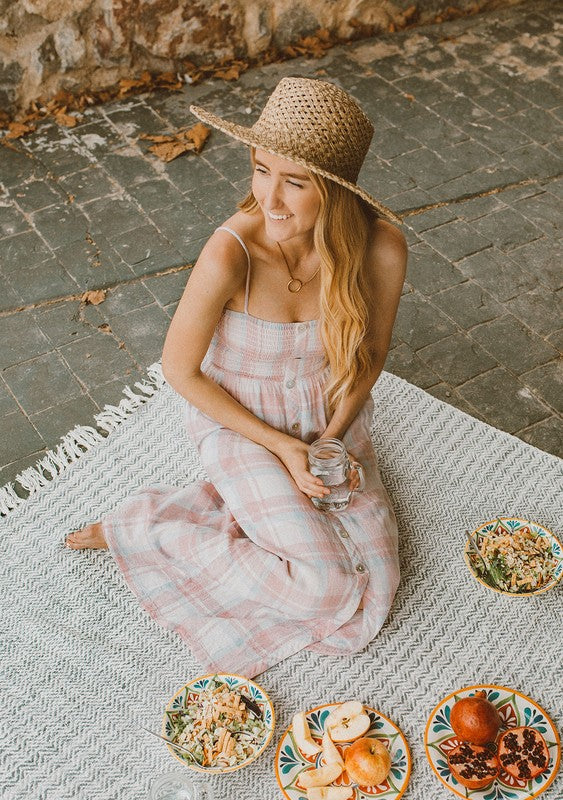 Strawberry Fields Smocked Maxi