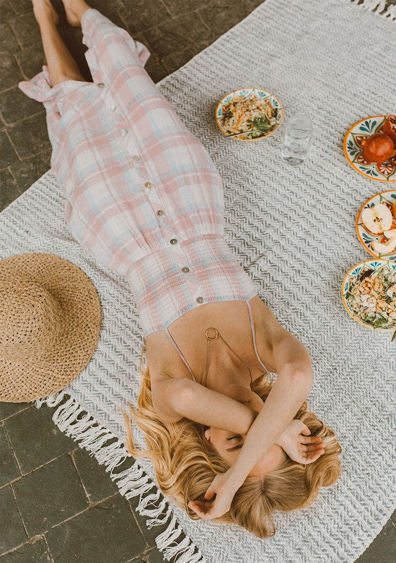 Strawberry Fields Smocked Maxi