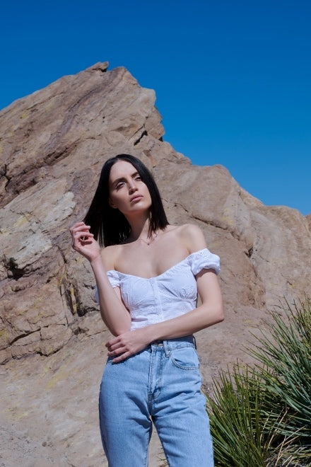 Rosie Embroidered Crop Top