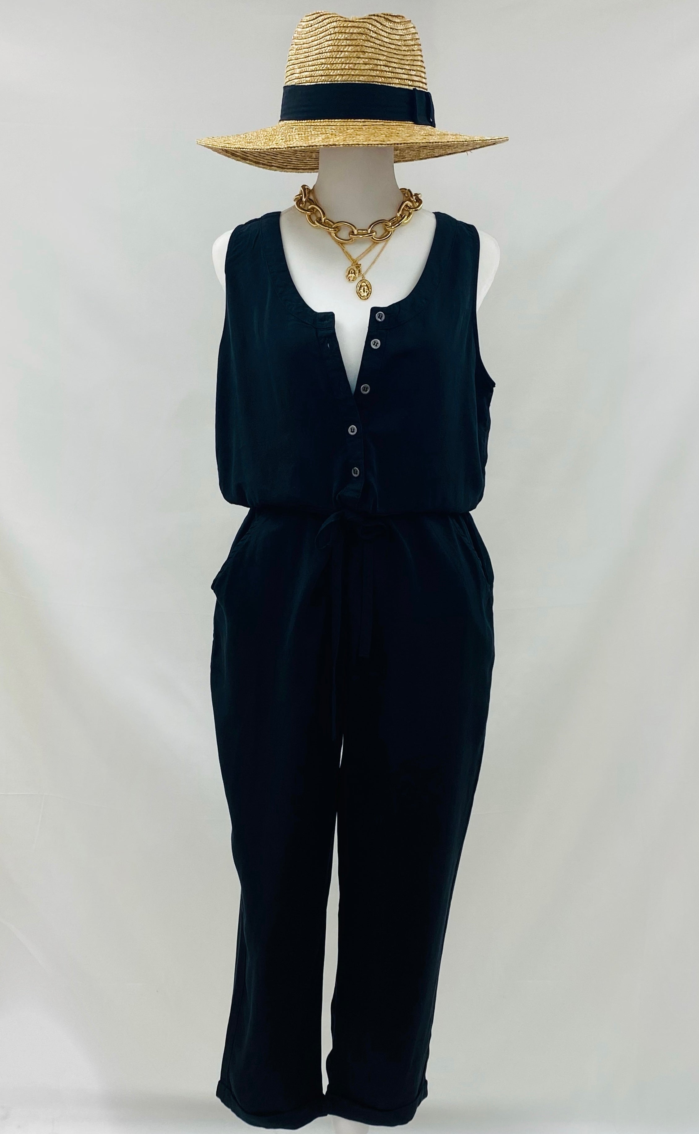 Salona Tie Waist Jumpsuit