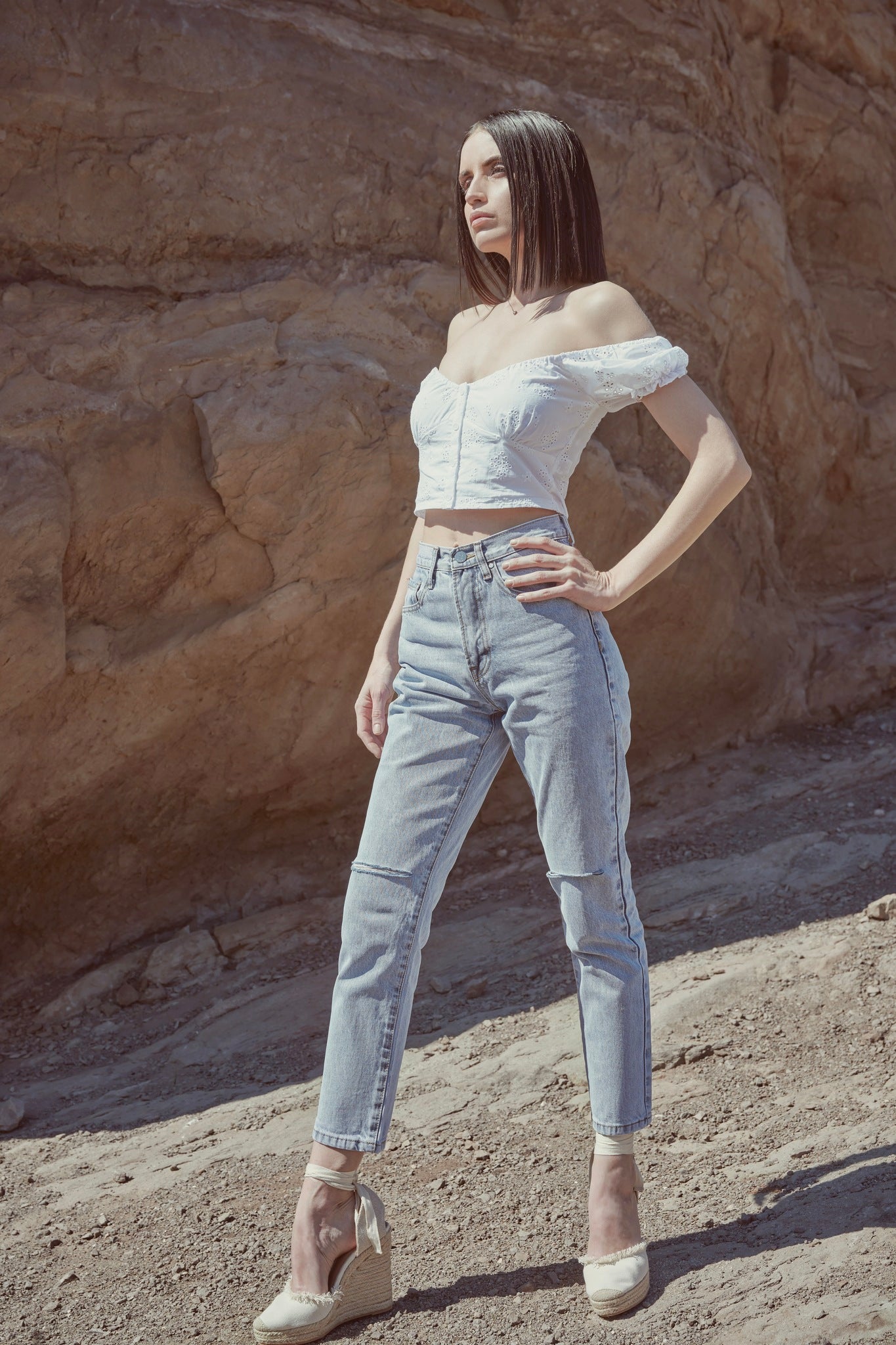 Nina High Waist Straight Leg Jeans